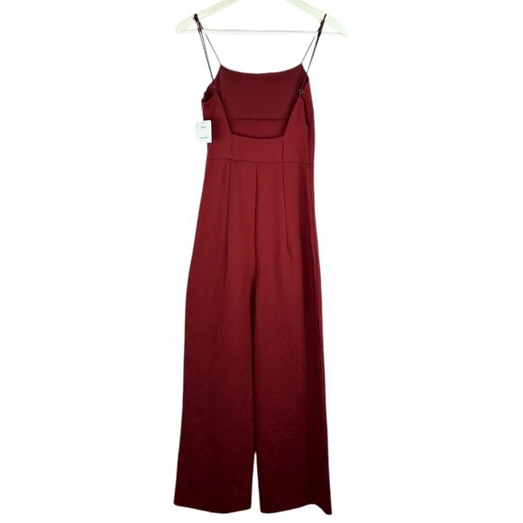 URBAN OUTFITTERS Burgundy One Piece Jumpsuit Women's Size XS NWT Stretch Audrey - Picture 4 of 8
